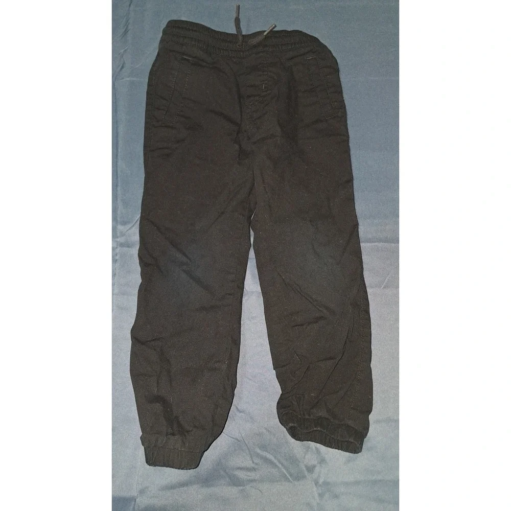 Old Navy Cargo Pants Boys 4T Black Utility Jogger Pockets Drawstring